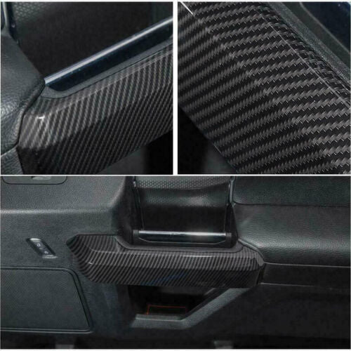 for Ford F150 F-150 2015-2020 Carbon Fiber Inner Decor Door Handle Cover Trims