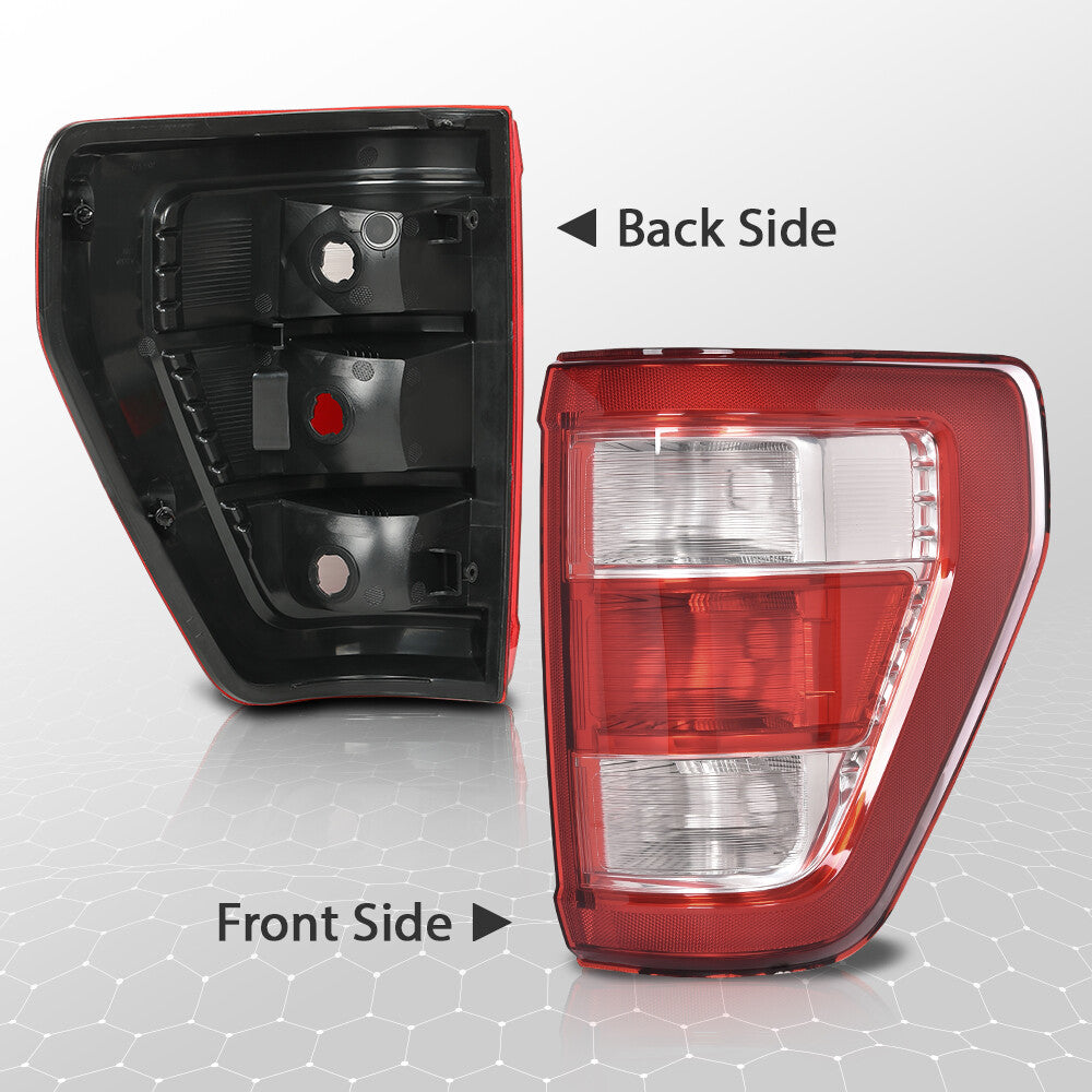 Fits 2021-2023 for Ford F150 XL with blind spot taillights and brake lights on the right side.