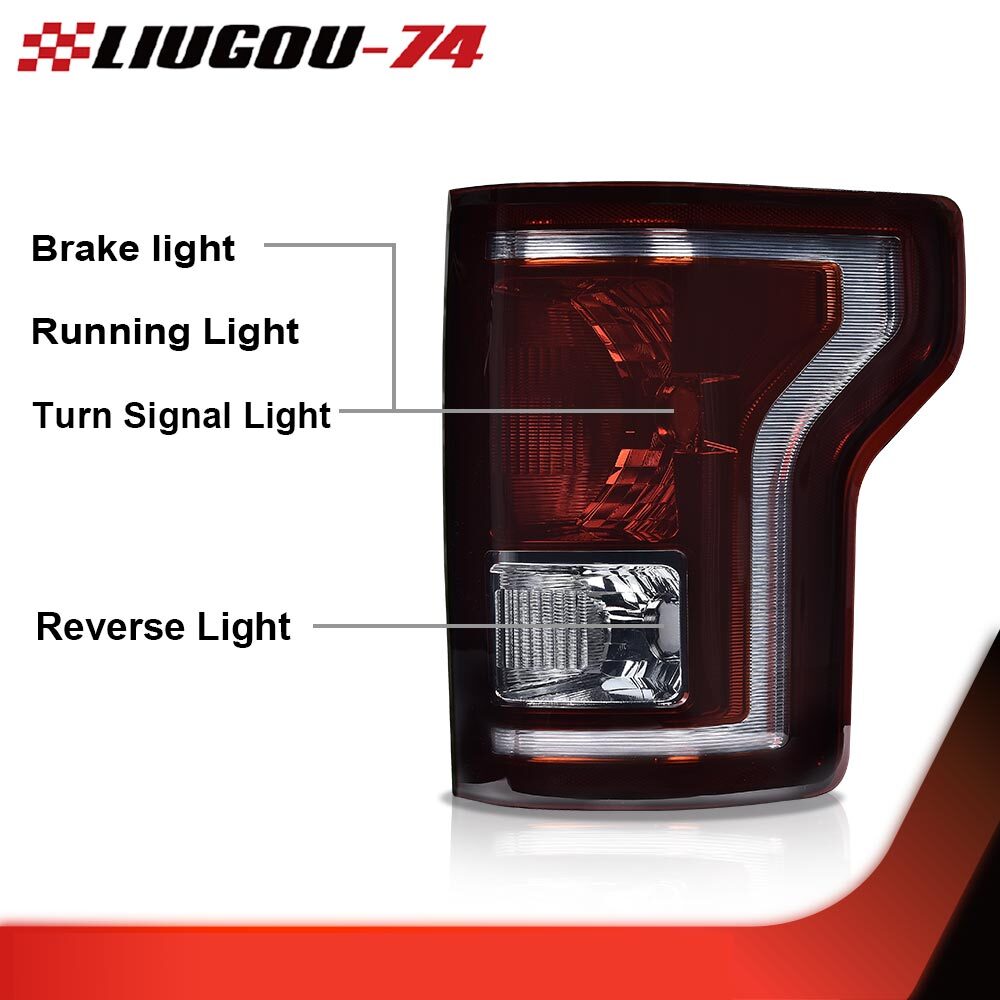 Suitable for 2015, 2016, and 2017 for Ford F-150s. 1-PAIR HALOGEN taillights (LH) and right-hand side.