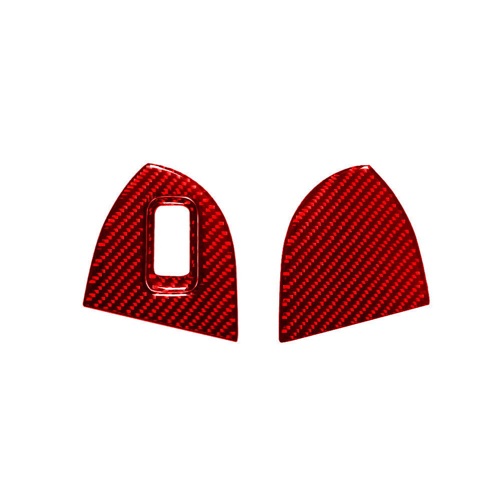 for Audi Q5 2009-017 Copilot Side Door Storage Trim Cover Decor Carbon Fiber Red