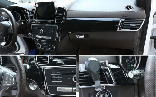 Fit for Benz GLS GLE 2016-2019 ABS Black Central Console Dashboard Panel Trim 3P