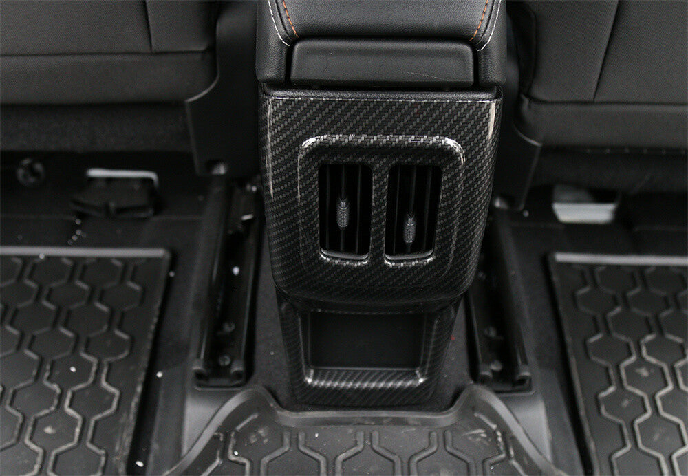 Carbon Fiber ABS Armrest Storage Box Rear Air Vent Trim for Jeep Compass 2017-20