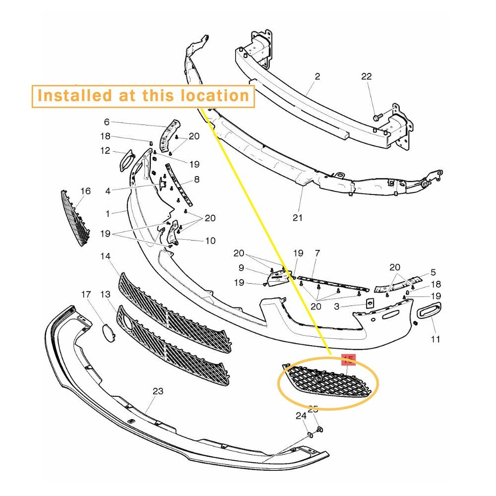Left grille of front bumper for Bentley GT GTC. equipment manufacturer: 3W3807647B/C