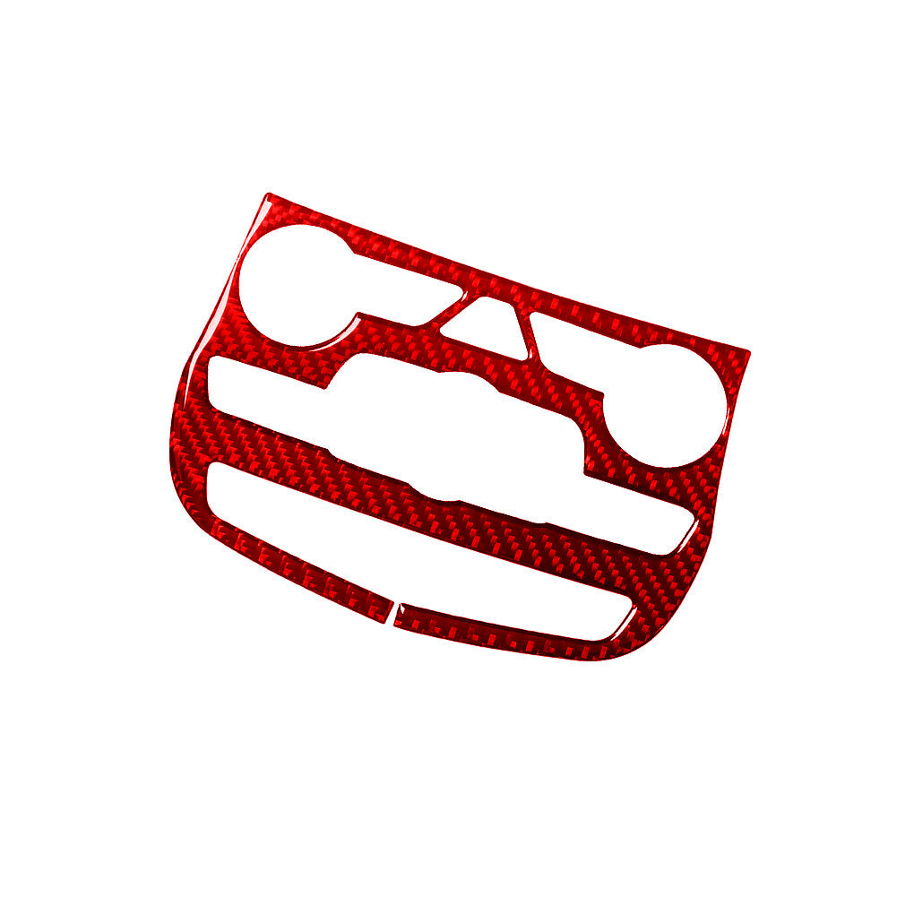 Red Carbon Fiber Climate Control Panel Cover Trim for Dodge Durango 2014-2020