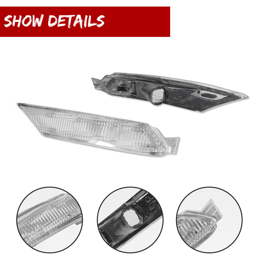 Suitable for 04-08 for Mazda RX-8 RX8 OE style transparent chrome front marker light housings