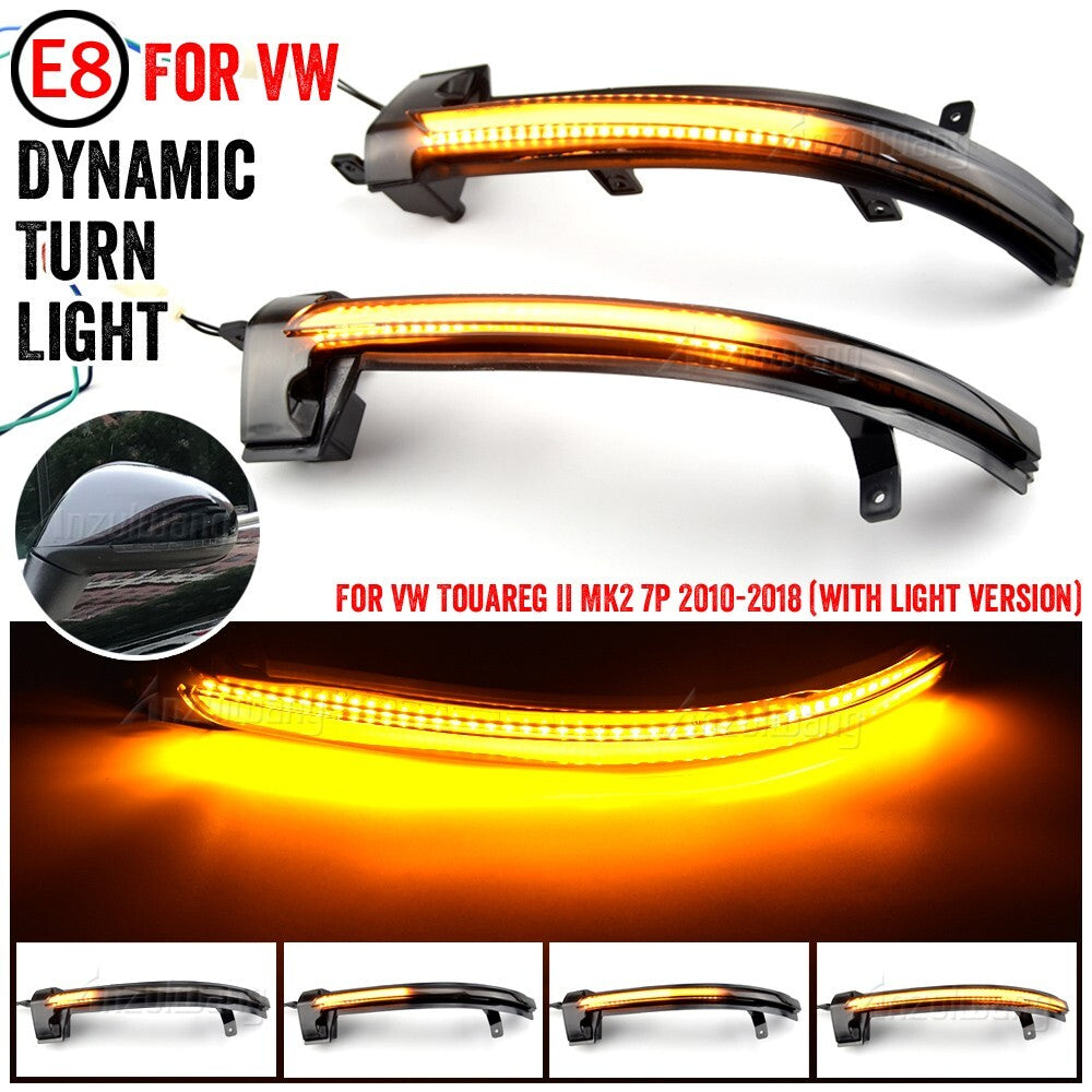 Dynamic Side Turn Signal Light for VW Touareg II MK2 7P 2010-2018