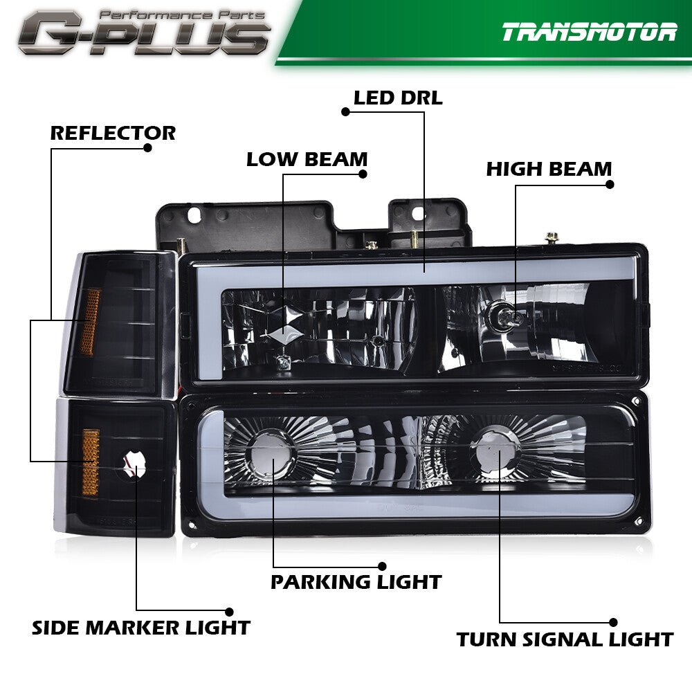 Shizheng 88 - 1993 for Sierra Tahoe C/K for GMC Black Mold/True Mold LED