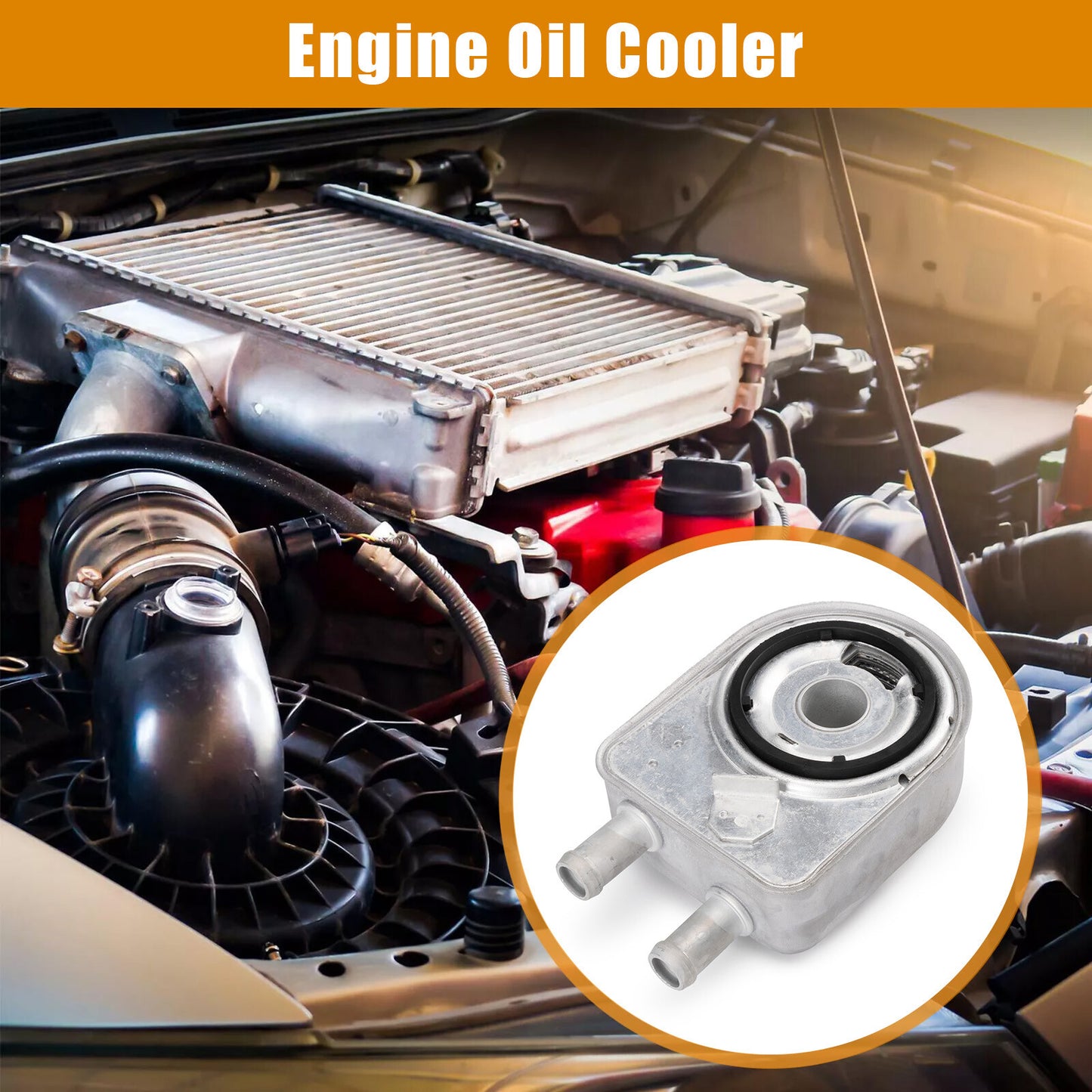 new engine oil cooler 26410-2G001 for Hyundai Santa Fe for Tucson for Veloster 2016-2020.