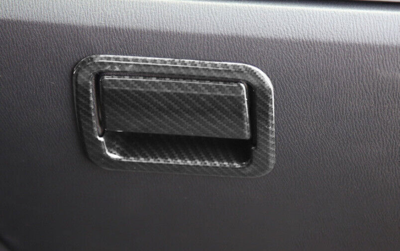 for Mazda 3 Axela 2017-18 Carbon Fiber for Co -Pilot Storage Box Handle Sticker Trim