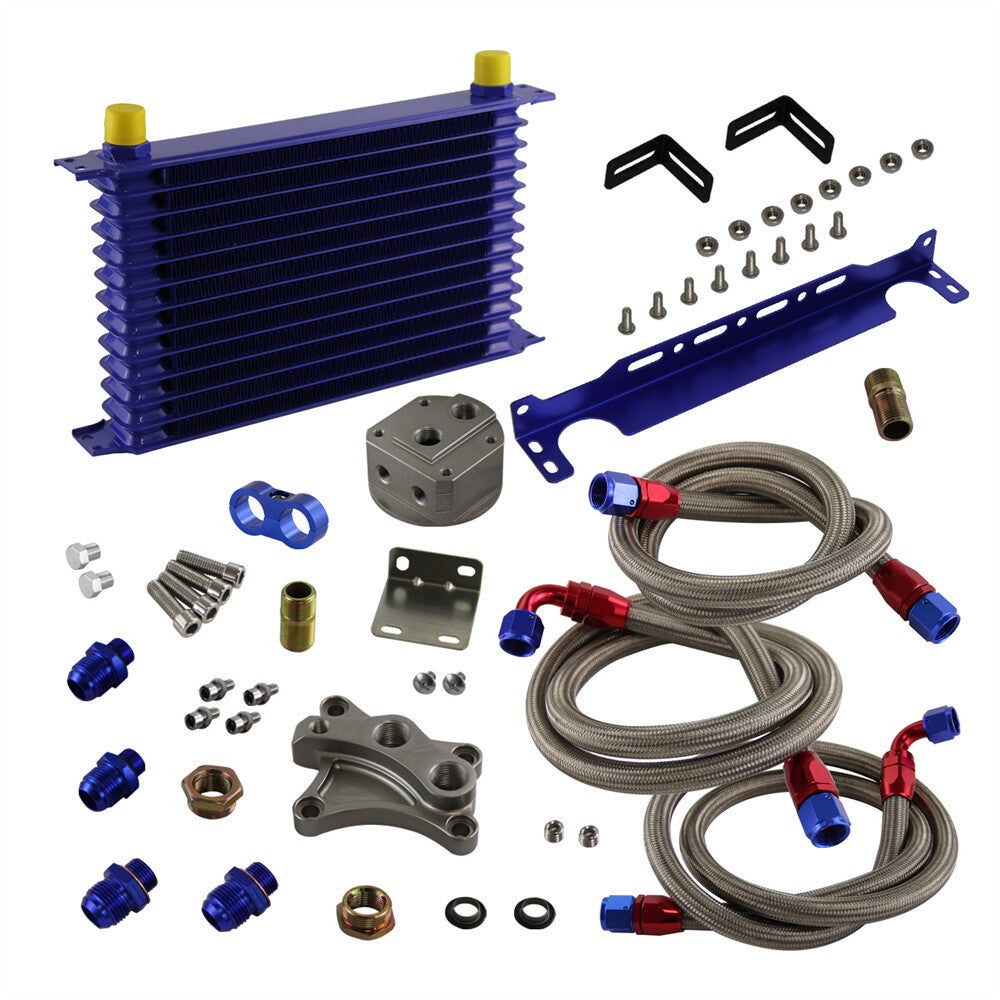 13 Row Trust Oil Cooler Kit for Nissan Silvia S13 S14 S15 180SX 200SX SR20DET BL