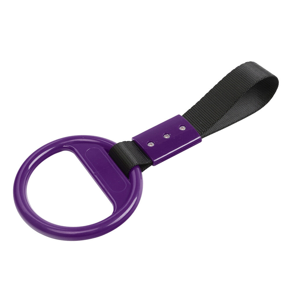 1Pcs Black Belt Purple Round Ring Train Bus Handle Hand Strap Drift Charm Tools