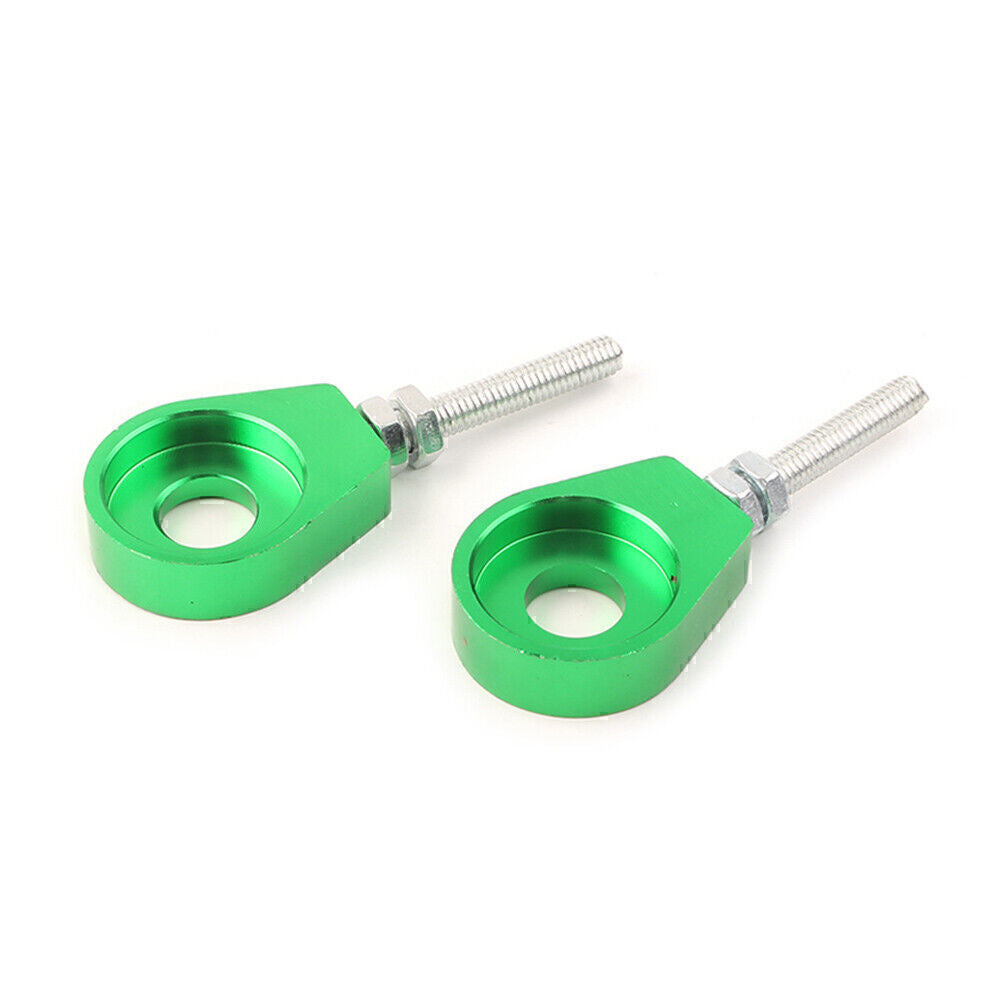 Fit Pit Quad Dirt Bike ATV CRF50 12mm Chain Adjuster Block Tensioner Green 2Pcs