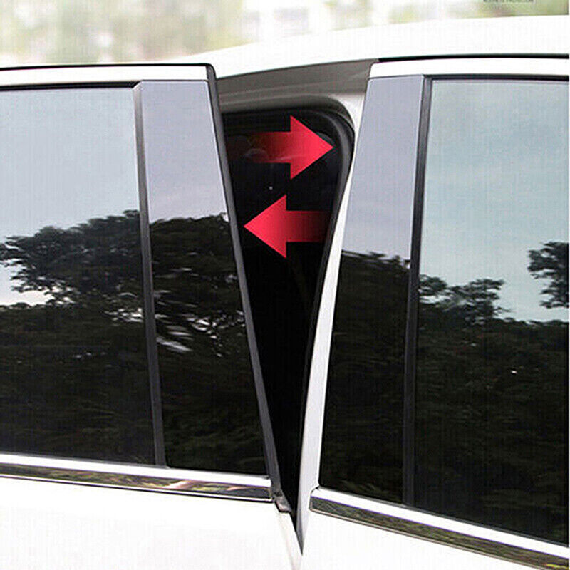 for Lexus ES350 ES240 07-2012 Piano Black Pillar Posts Door Window Molding Strip