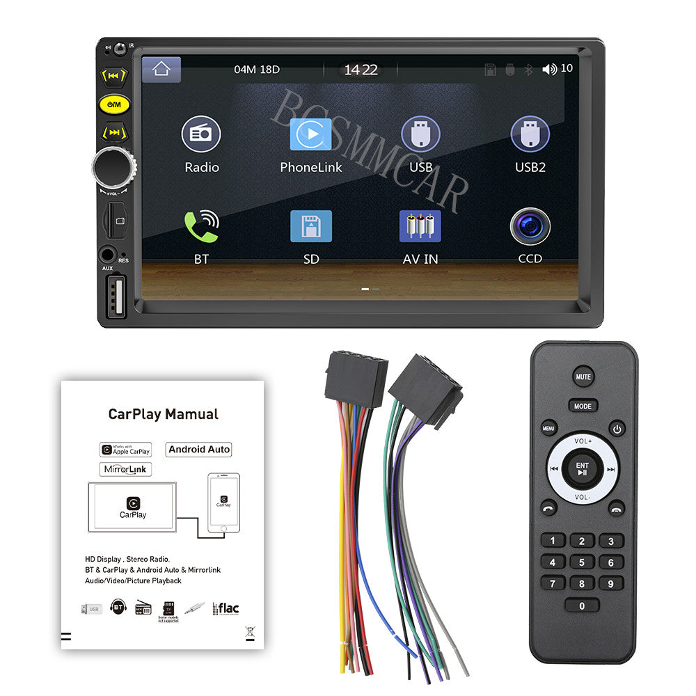 7in Car Radio Double 2Din For Apple Carplay Andriod Auto Stereo Touch Screen AUX