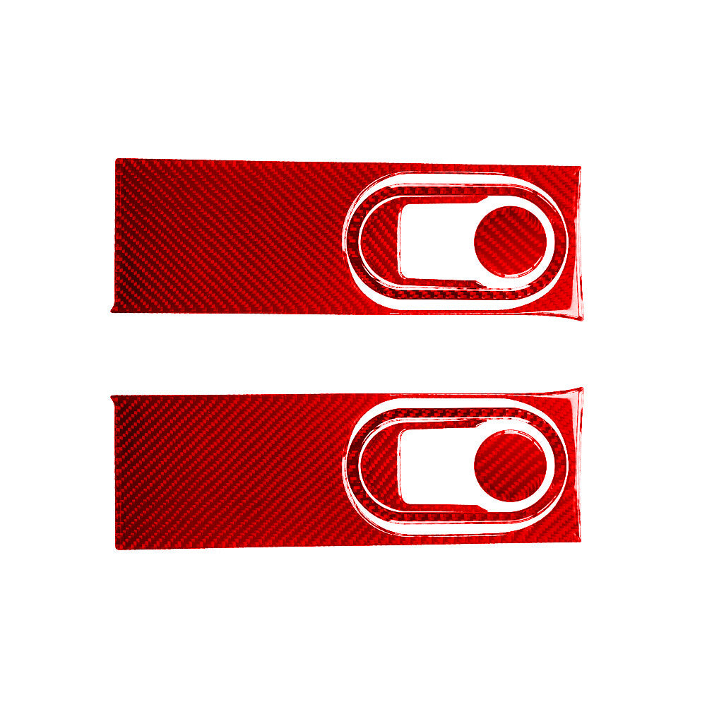 8X Red Carbon Fiber Rear Door Handle Frame Cover Trim for Jeep for Wrangler 2007-10