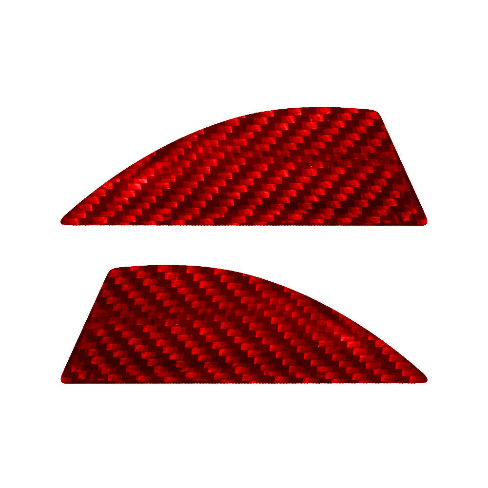 2X Red Carbon Fiber Front Door Pillar Panel Cover Trim for Chrysler 200 2011-14