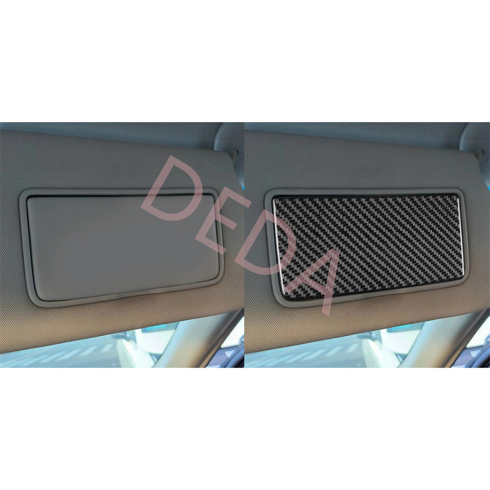 Carbon Fiber Inner Car Makeup Mirror Panel Cover for Nissan Altima Teana 2013-18