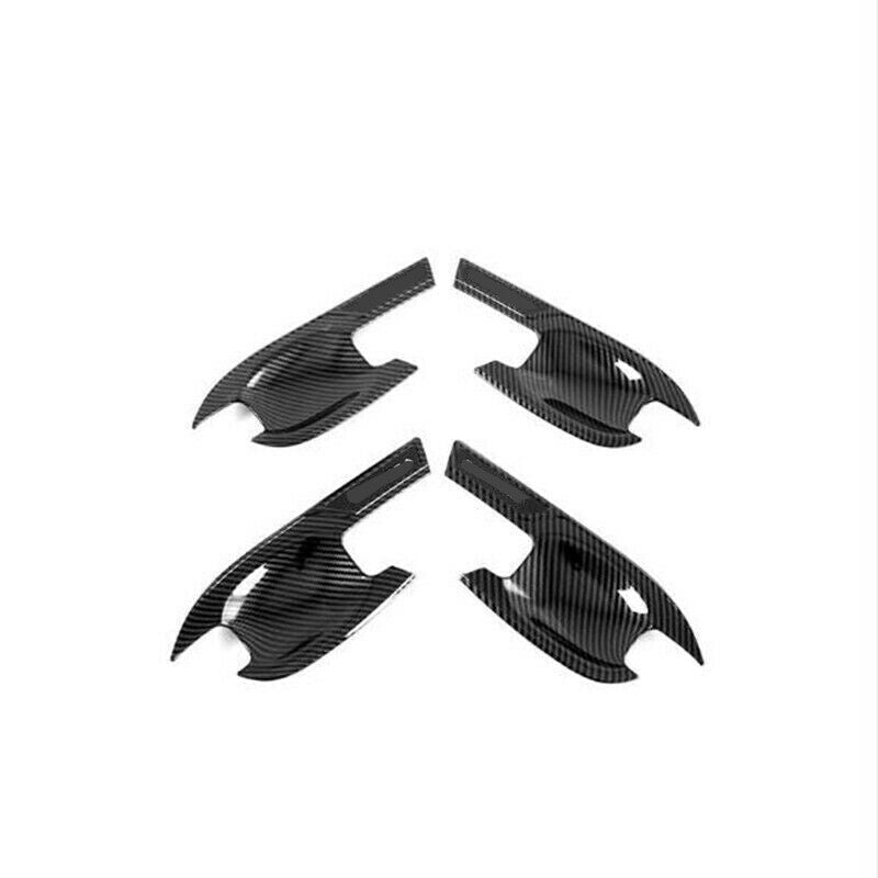 4Pc Carbon ABS Door Handle Bowl Molding Cover Trim for Hyundai for Elantra 2021-2023