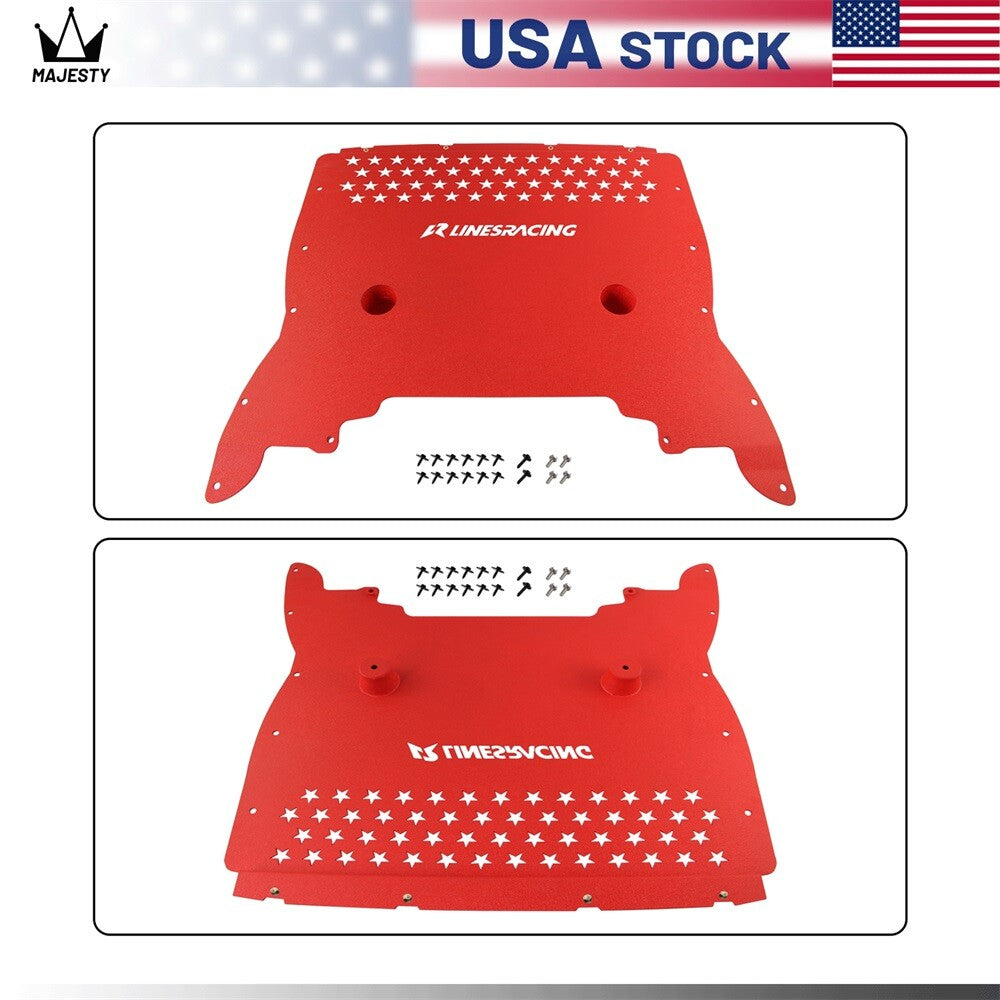 Oil Cooler Skid Plate Aluminum for BMW F90 M5/M5 LCI S63 4.4L 2018-2023 Red