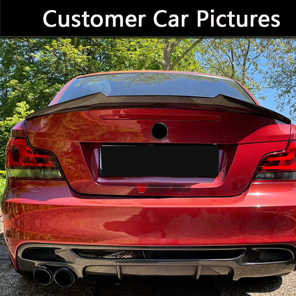 for BMW E82 E88 120i 125i 135i 1M 2007-2013 Carbon Fiber Rear Trunk Spoiler Wing