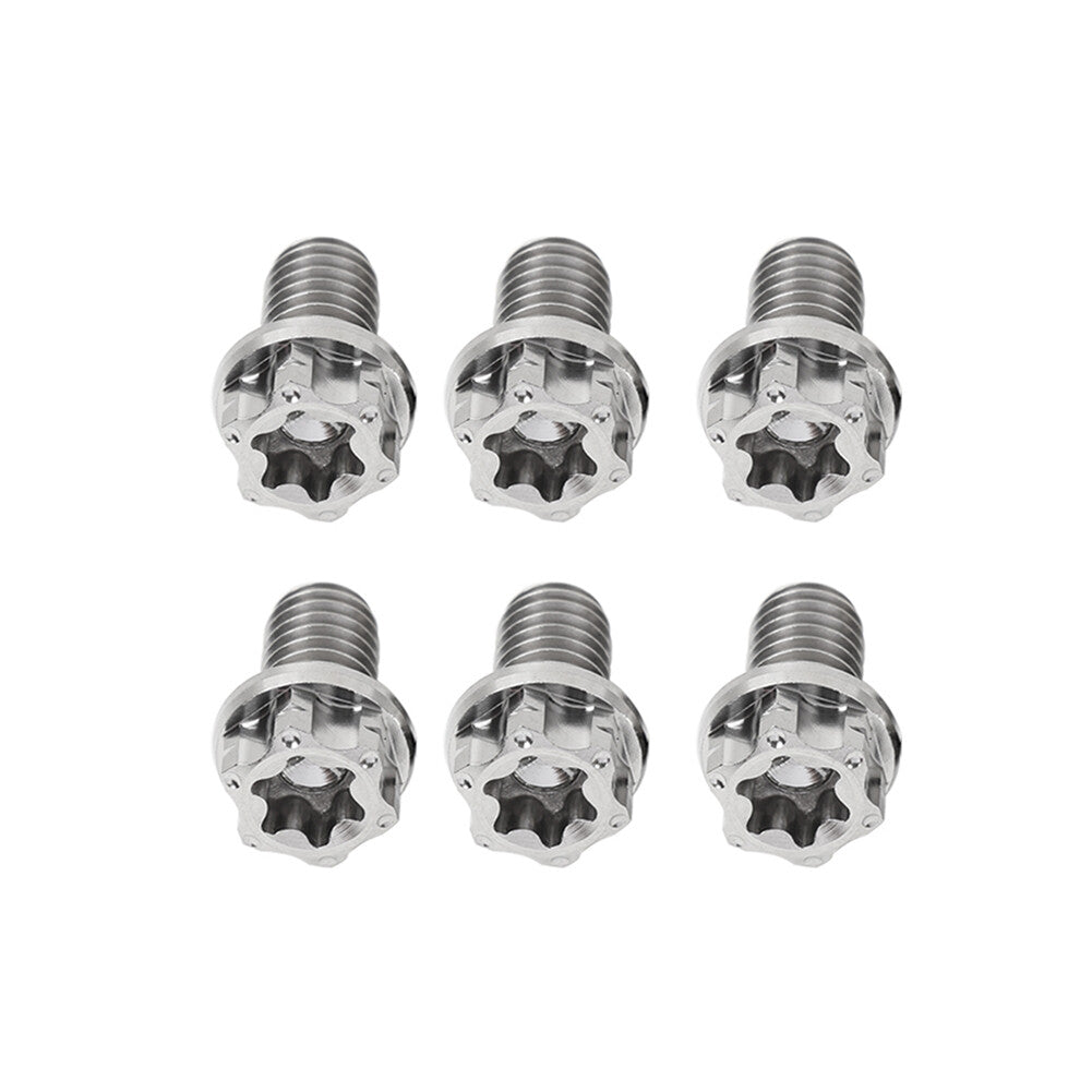 6pcs Bolts Torx Head Flange Screws M6x40mm For Motorcycle Bike Silver