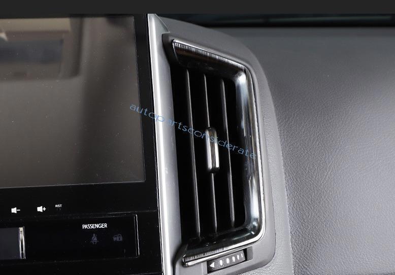 for Toyota for Land Cruiser 2008-15 Black Steel Middle Console AC Air Out Vent Trim