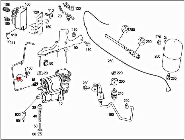 new 2213270945 pressure line suitable for Mercedes C216 W221 S-CLASS W221