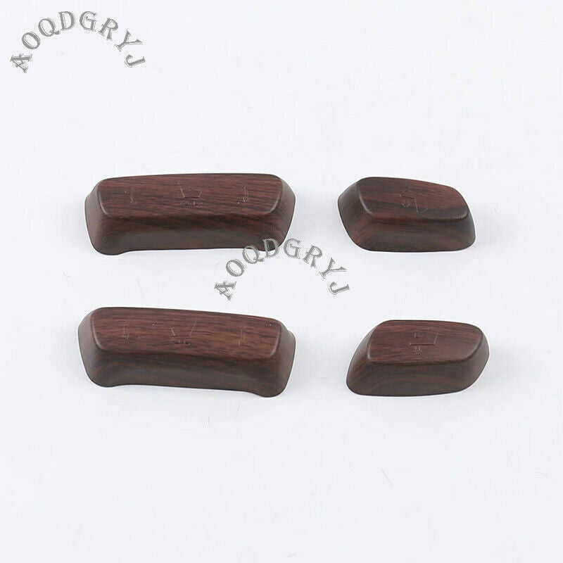 Wood Grain for Seat Adjustment Button Cover Trim 4X for Toyota Prado FJ150 2010-2021