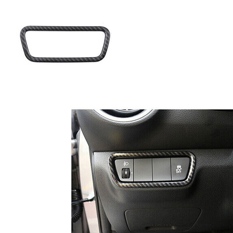 9PCS ABS Carbon Fiber Interior Centre Console Full Trim for Kia Forte/K3 19-2022