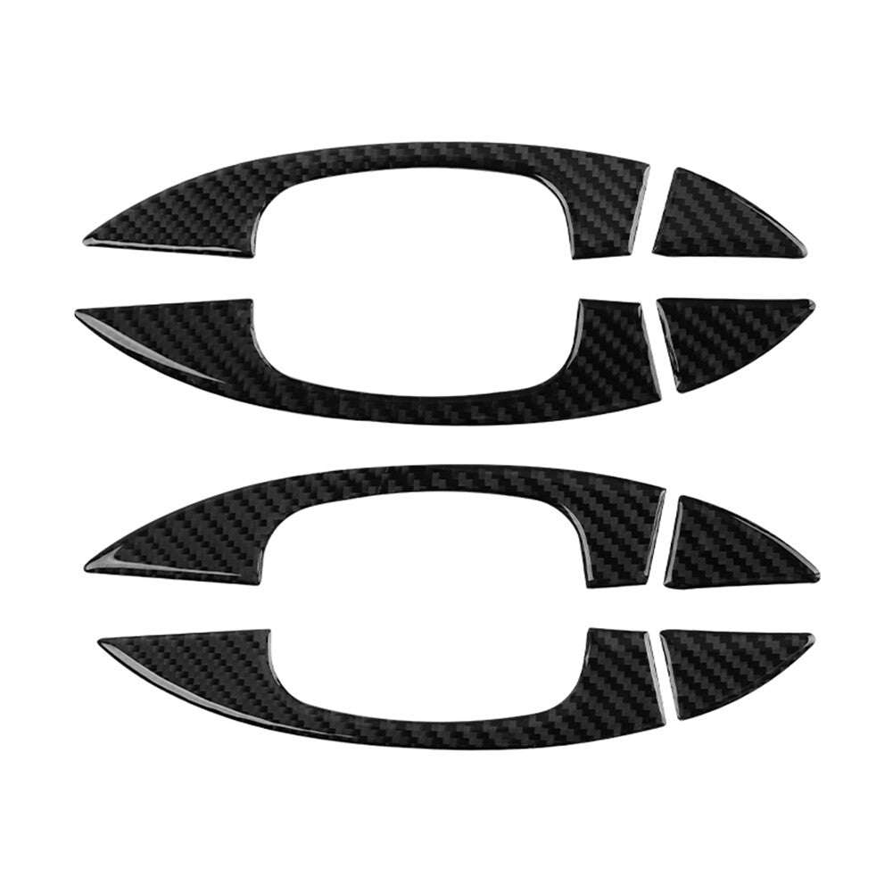 8Pcs Door Handle Trim Cover Carbon Fiber for VW Touareg 2011-2018