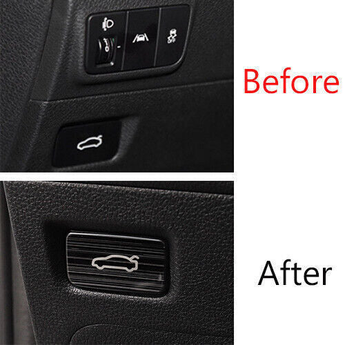 Inner Back Door Tailgate Switch Cover Trim for Kia K5 2021-2022 Black Titanium