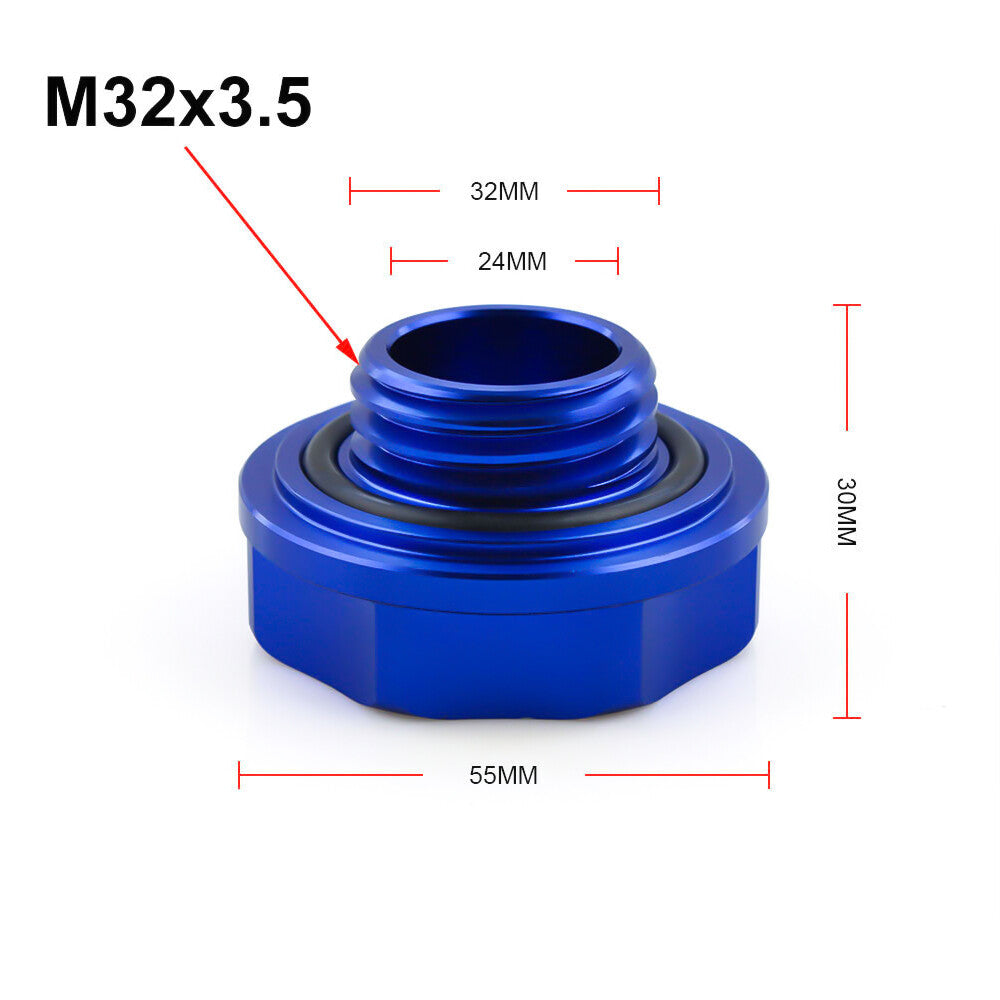Blue Oil Filler Cap Cover + Oil Dipstick for Honda for Civic K24 K Series for Acura