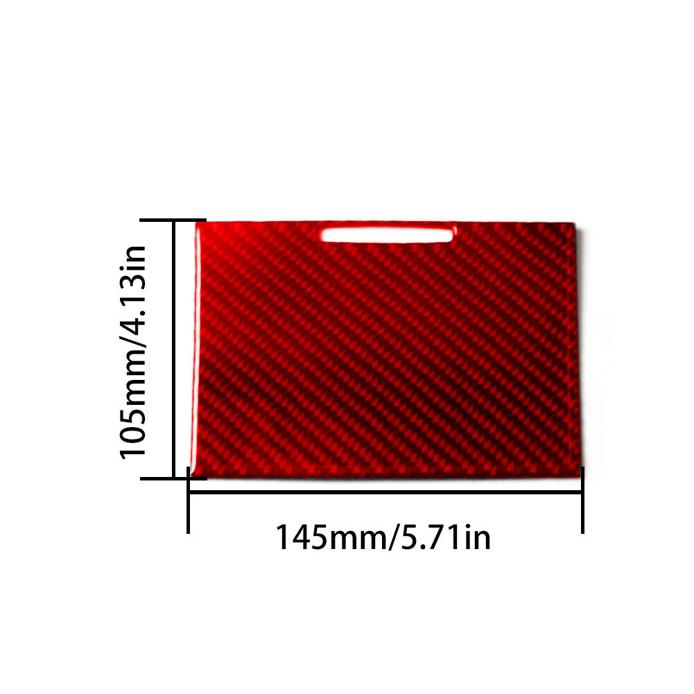 Red Carbon Fiber Storage Door Panel Cover Trim for Toyota for Camry 2007-2009