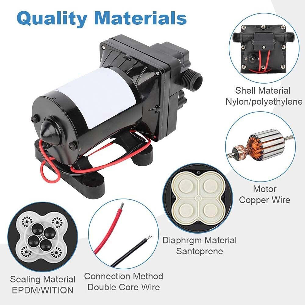 1 set of 12V 3.0 GPM water pump 4008-101-A65 replacement car parts, new repair kit.