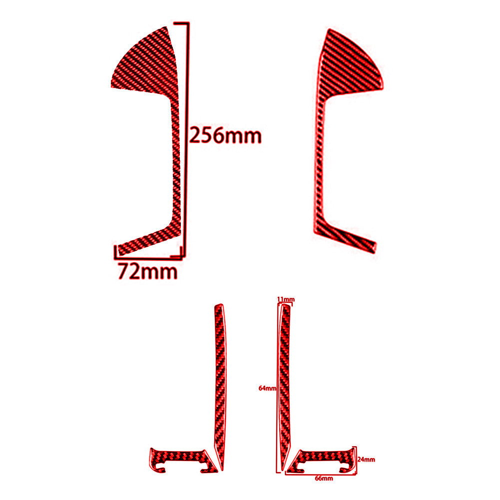 Red Carbon Fiber Central Air Outlet Cover Trim For Silverado for GMC for SIERRA 2014-18