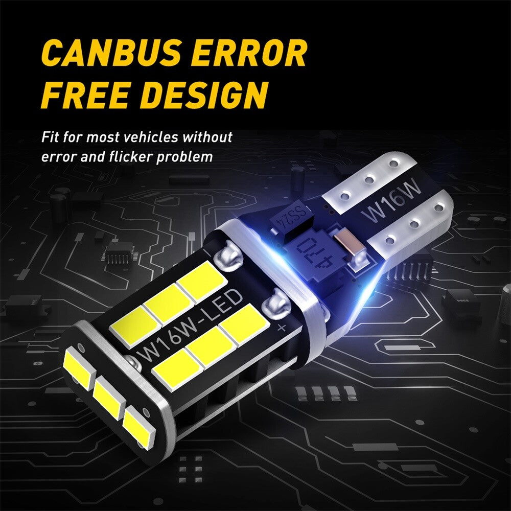 4x 921 T15 912 T16 LED Generalized Whitening CANBUS Glycerin 2400LM White Oil 6000K