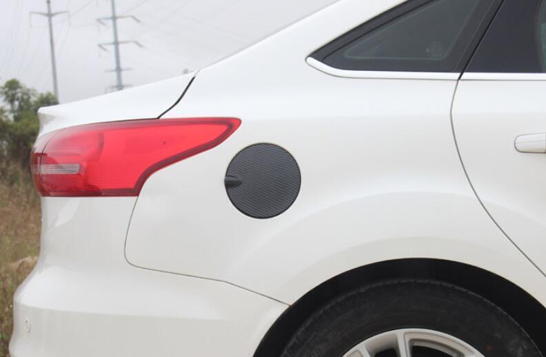 Outside Fuel Oil Tank Cap Cover Trim for Ford Focus Sedan 2012-2018 Carbon Fiber