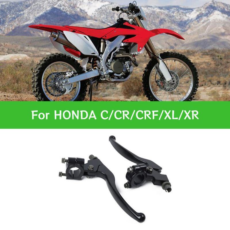 Brake lever and bass clutch, black aluminum alloy, suitable for Honda C/CR/CRF/XL/XR 2PCS