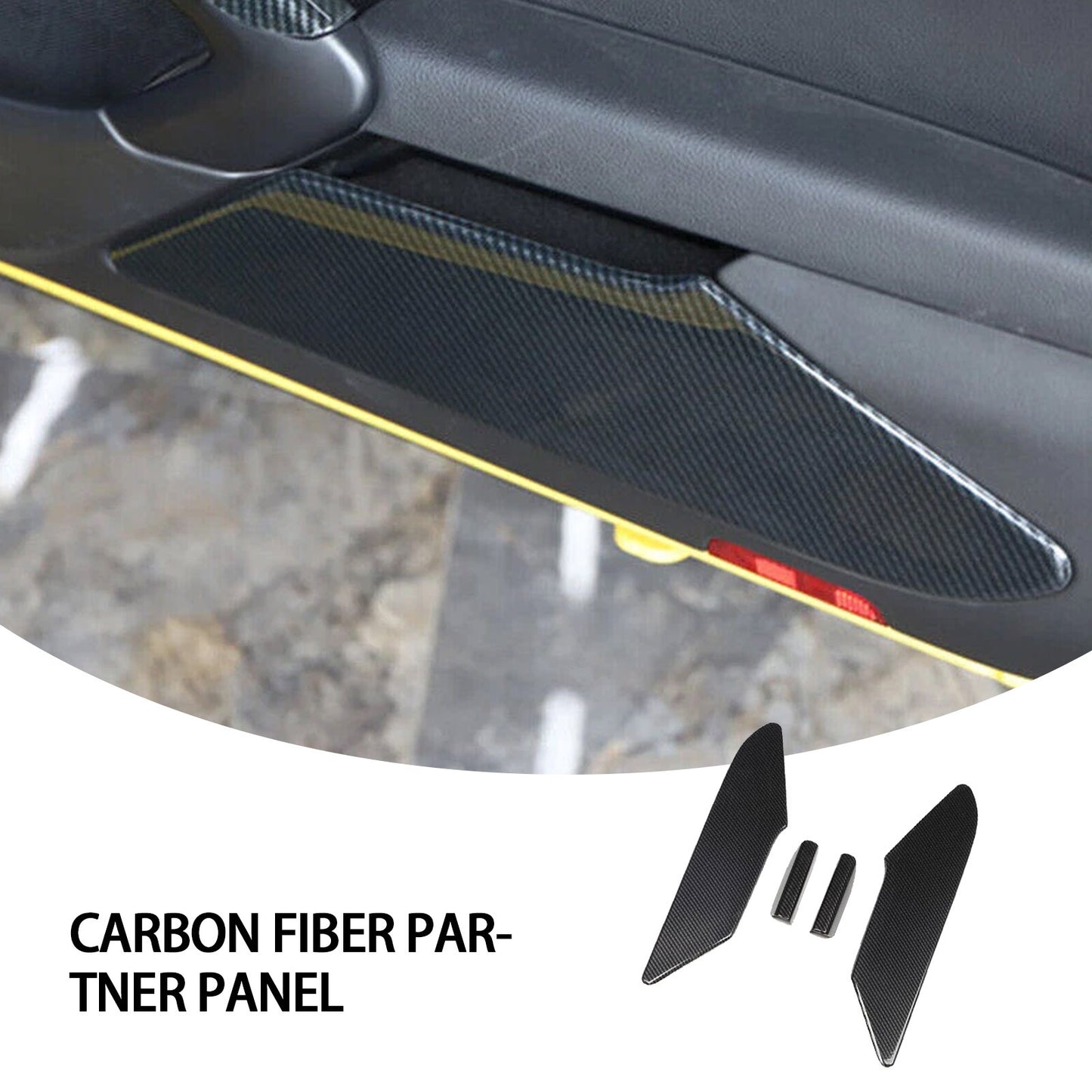 for Porsche 718 for 911 2013-19 Carbon Fiber Car Door Anti-Kick Panel Cover Trim