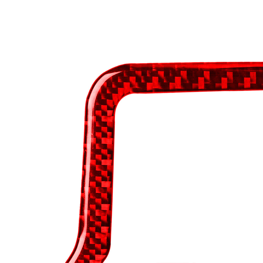 Red Rear Drain Cup Panel Trim Interior Carbon Fiber Sticker for Audi Q7 2016-19