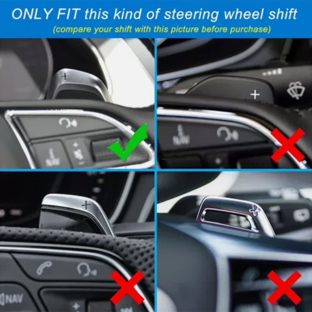 Black Steering Wheel Shift Paddle Extension for Audi S3 S5 S6 RS3 RS4 RS6 RS7