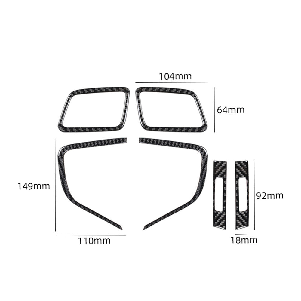 6Pcs Carbon Fiber Interior Air Vent Outlet Cover Trim for Honda CR-V 2017-2021