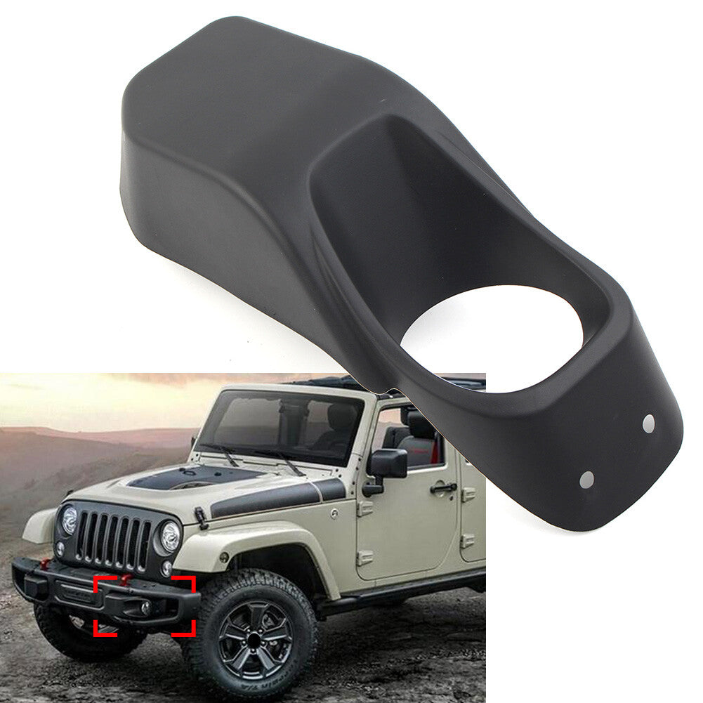 Left Side Front Bumpe Fog Light Lamp Bezels Cover Fit 2013-2017 for Jeep for Wrangler