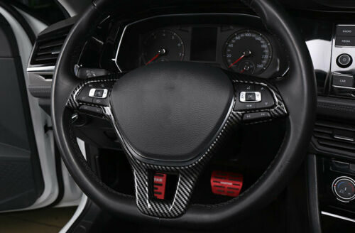 for Volkswagen for Jetta Mk7 2019-2022 Carbon Fiber Steering Wheel Strip Cover Trim