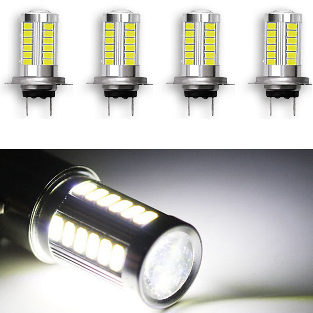 4pcs H7 Super Bright 6000K White LED Headlight Bulbs High Low Beam Fog Light