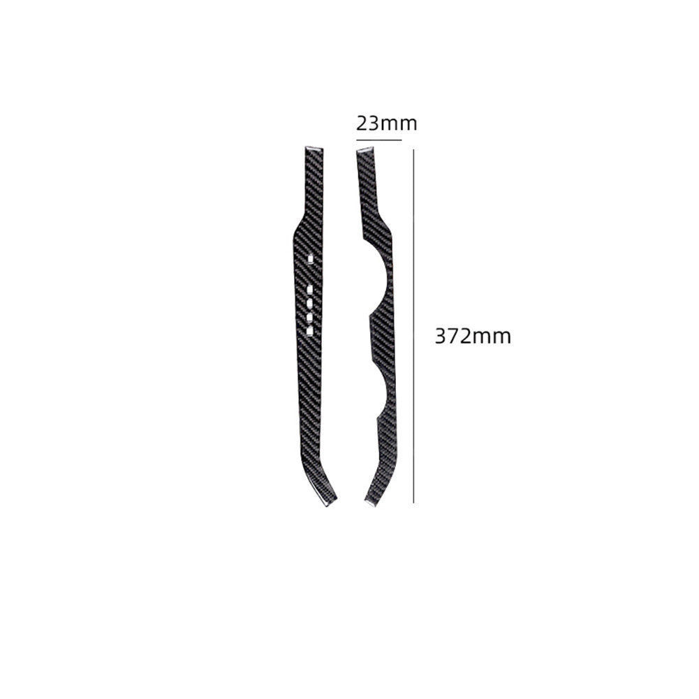 2Pcs Carbon Fiber Gear Shifter Side Trim Strip Panel for Ford Explorer 2011-2014
