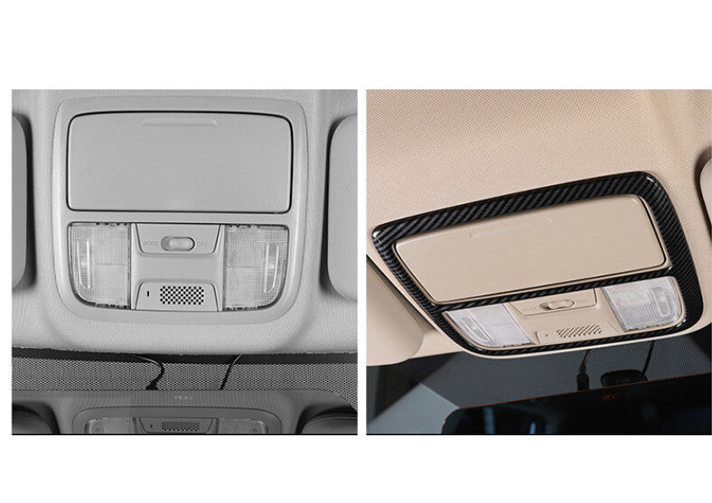Front Reading Lamp Frame Cover Trim 1 for Honda CRV CR-V 2012-2016 Carbon Fiber