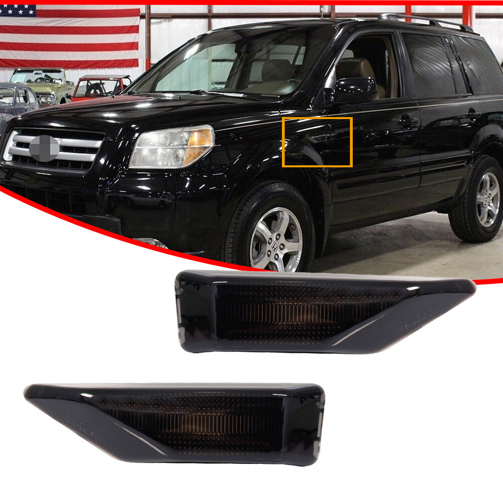 2006-2007 for Honda Pilot Smoked Front Bumper Side Marker Light Cover Kit