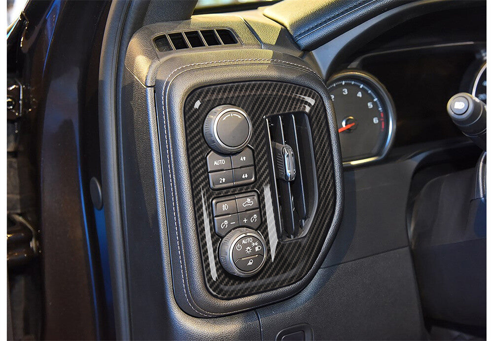 Carbon ABS Side Air Vent Outlet Cover for Chevy Silverado / for GMC for SIERRA 1500 19-22