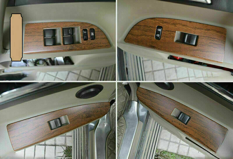 Wood Grain Glass Window Lift Switch Panel Trim for Toyota Highlander 2008-2013
